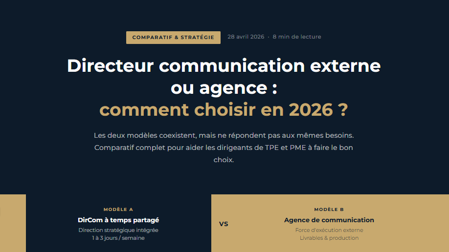 Directeur communication externe vs agence — comparatif 2026 Mistral Connect